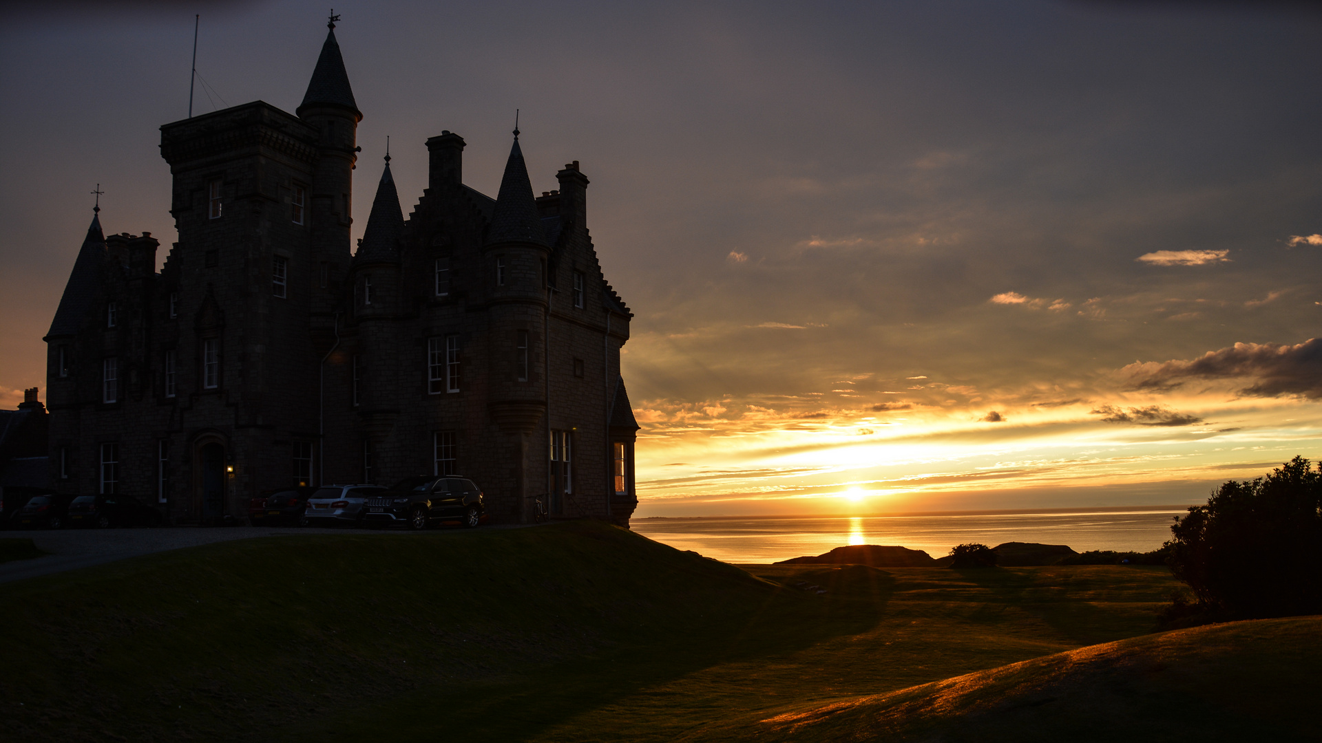 Glengorm Castle at Sunset