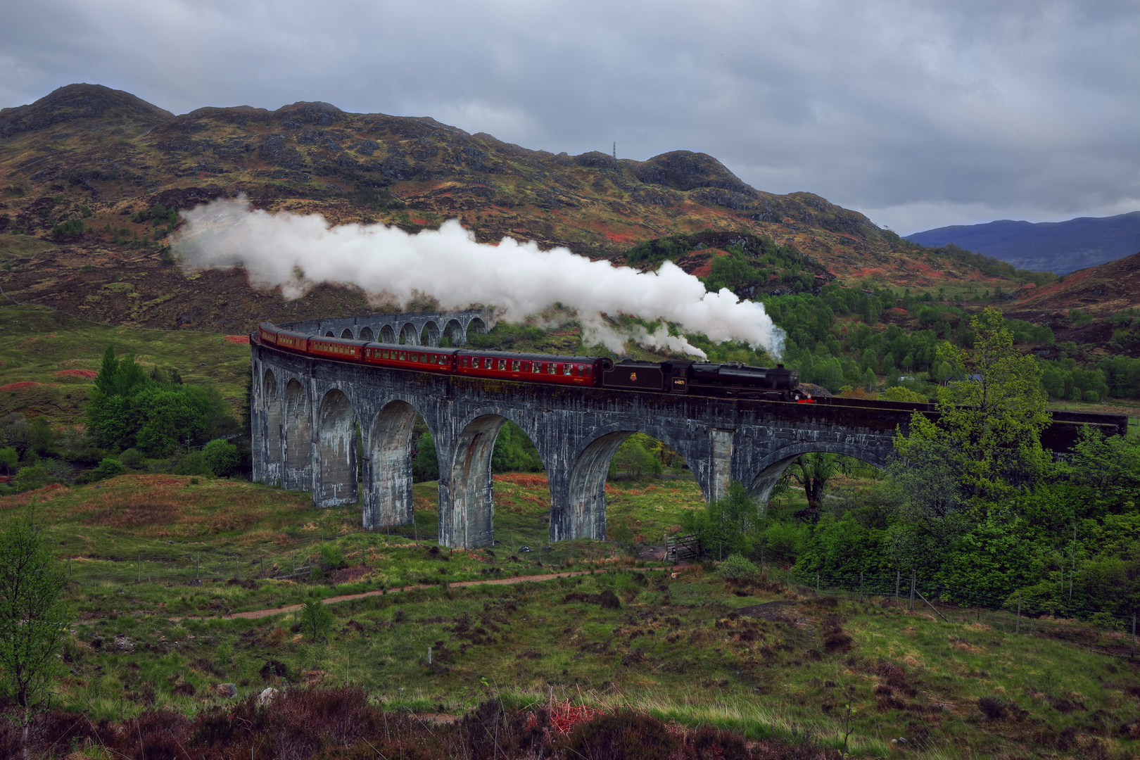 Glennfinnan Viadukt -  Jacobite Steam Train 