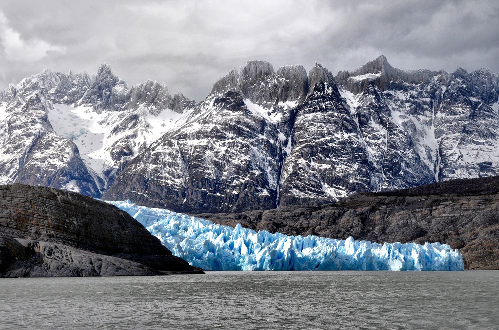 Gletscher am Lago Grey, Patagonien, Chile