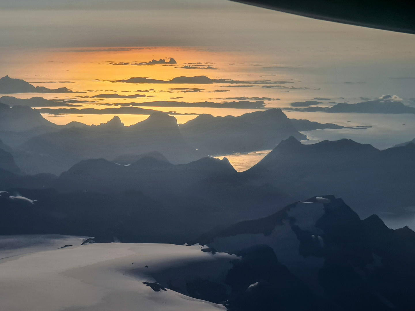 Gletscher, Fjord und Meer