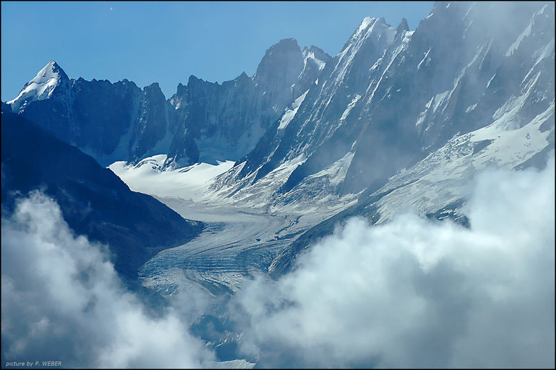 Gletscher im Mont Blanc Massiv