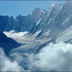Gletscher im Mont Blanc Massiv