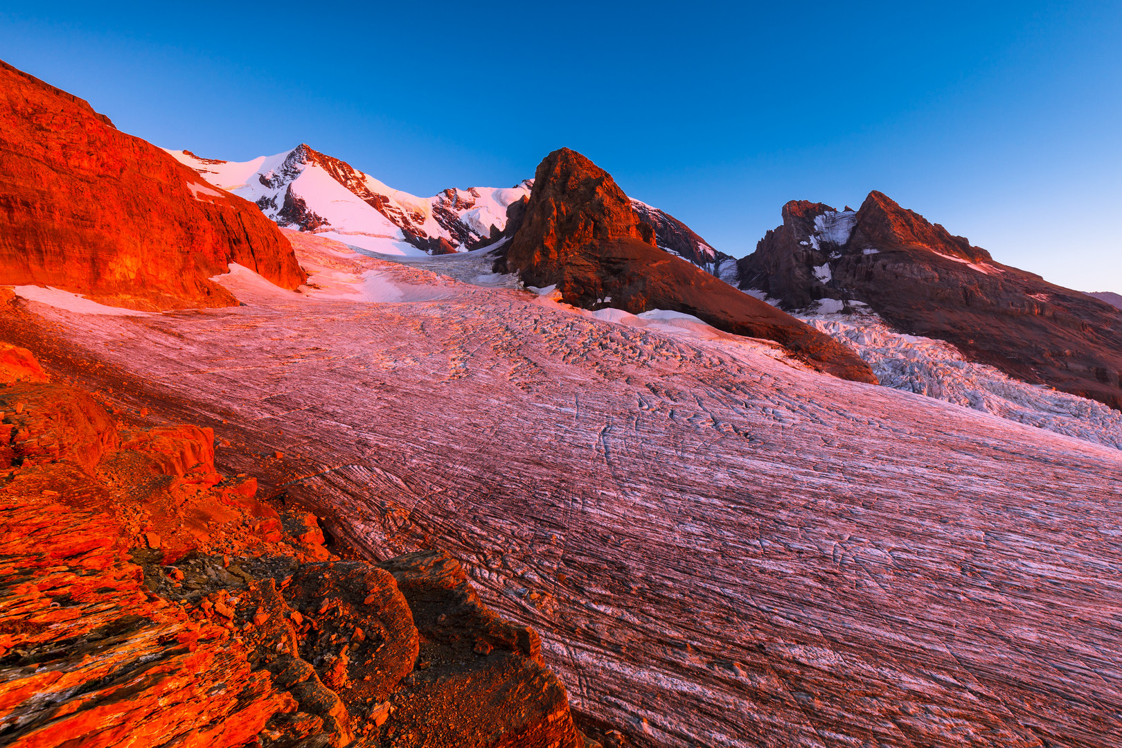 Gletscher in Flammen