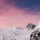 Gletscher in Morgenröte