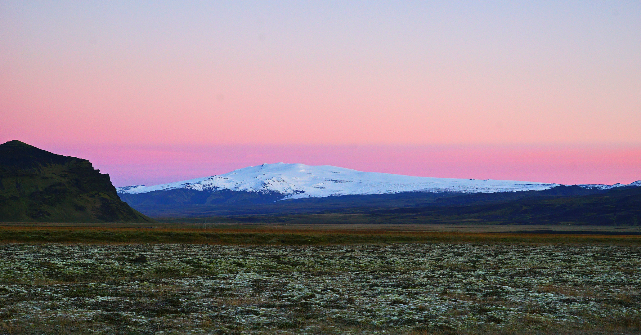 Gletscher in Pink