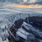 Gletscher mit Wasserfällen