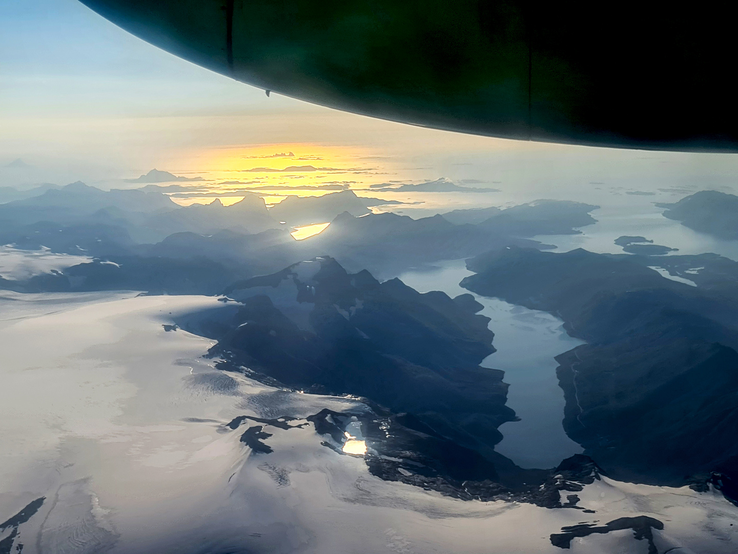 Gletscher-See und Fjord