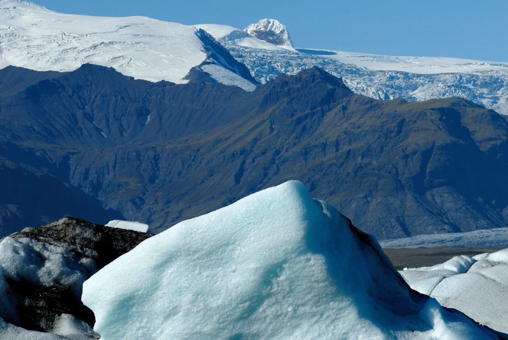 Gletscher und Eisberg (Island)