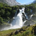 Gletscherfluss vom Briksdalsbreen Gletscher in Norwegen