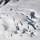 Gletscherformationen am Jungfraugletscher in 3500 Metern