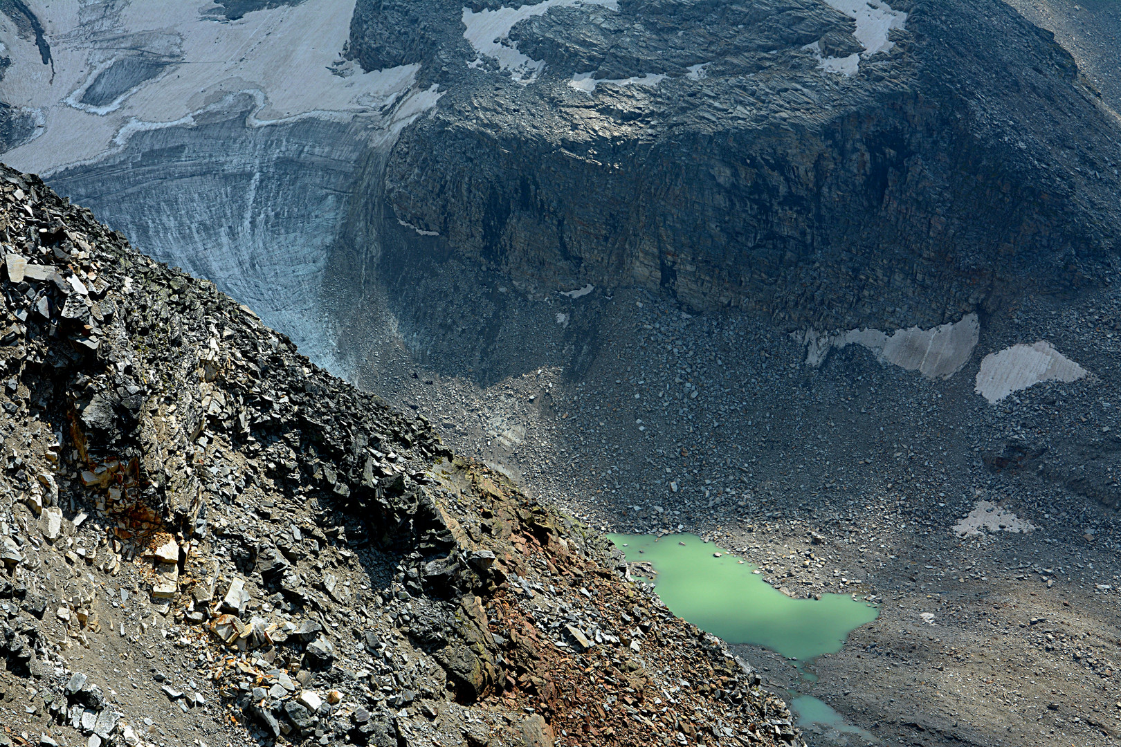 Gletscherfuss und Gletschersee