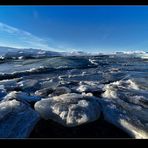 Gletscherlagune Jökulsárlón im Februar