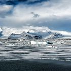 Gletscherlagune Jökulsarlon im Winter