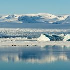 Gletscherlagune Jökulsarlon im Winter Islands