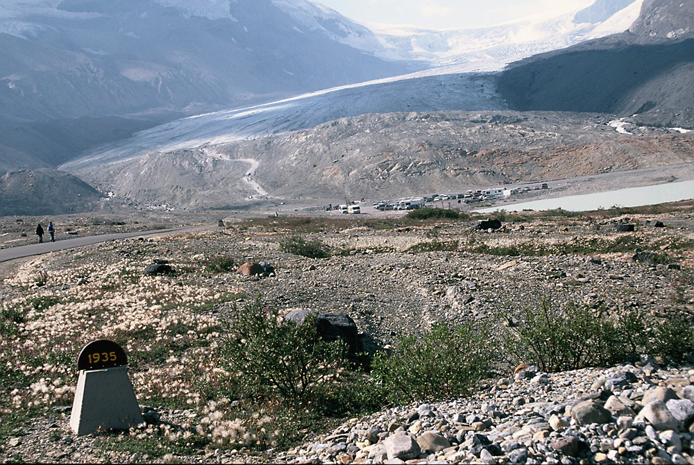 Gletscherschmelze am Columbia Icefield Gletscher