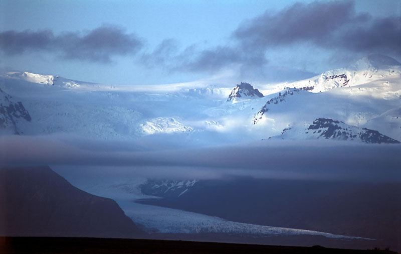 Gletscherwelt des Öraefajökull am Abend