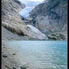 Gletscherzunge am Briksdal Gletscher im August 2013