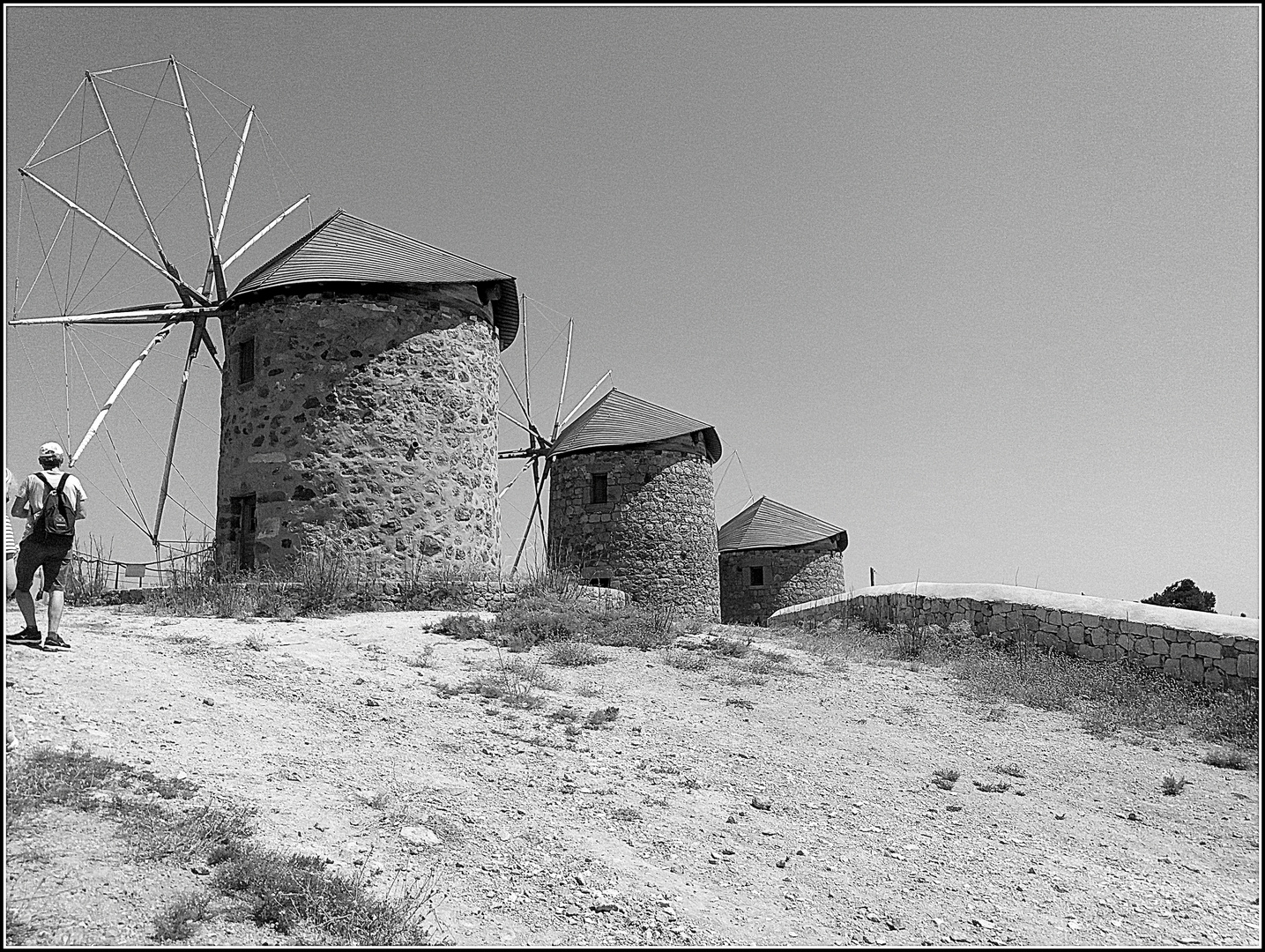 Gli originali mulini a vento di Patmos....