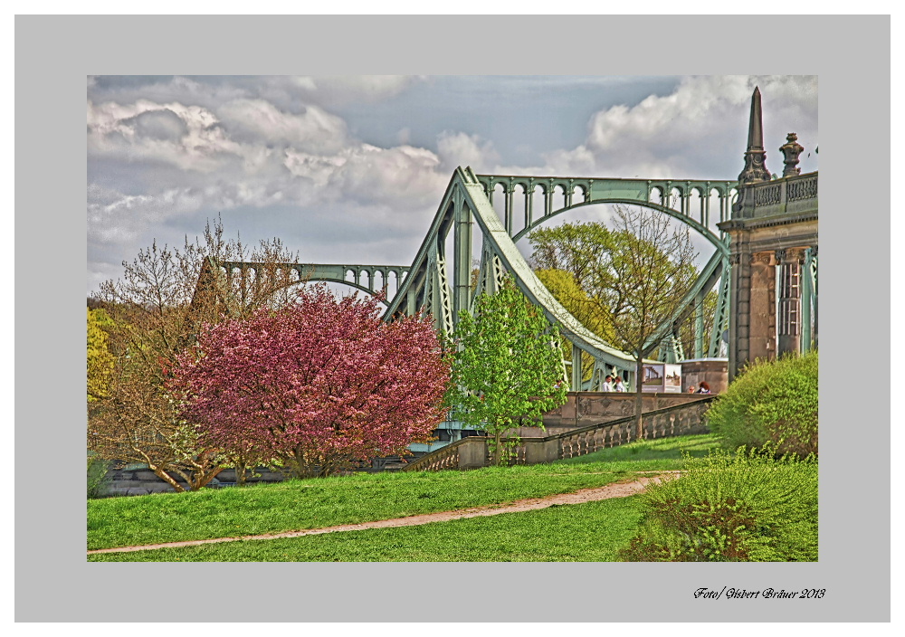 Glienicker Brücke im Frühling