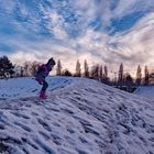 Glissade au parc .