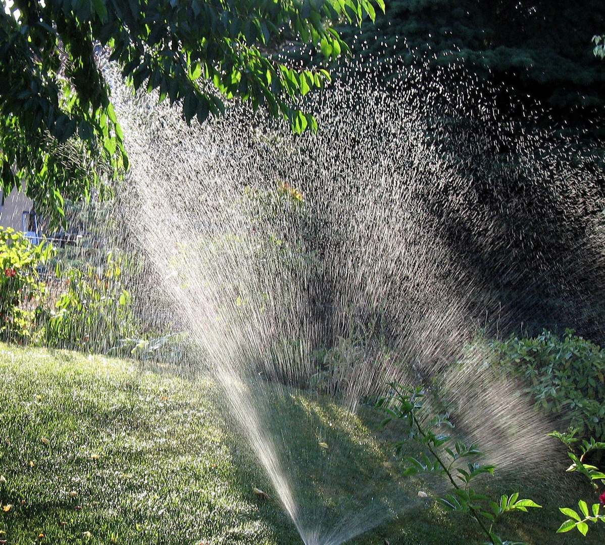 Glitzernder Wasservorhang