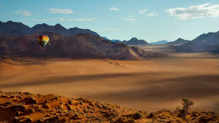 Globo sobre el desierto de Namib