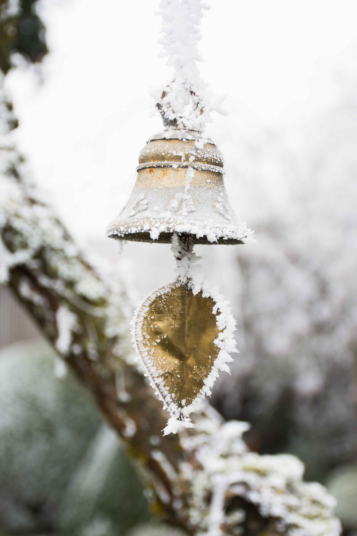 Glocke mit Eiskristallen