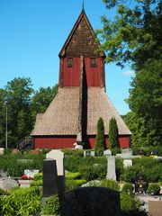 Glockenturm der Kirche von Gamla Uppsala