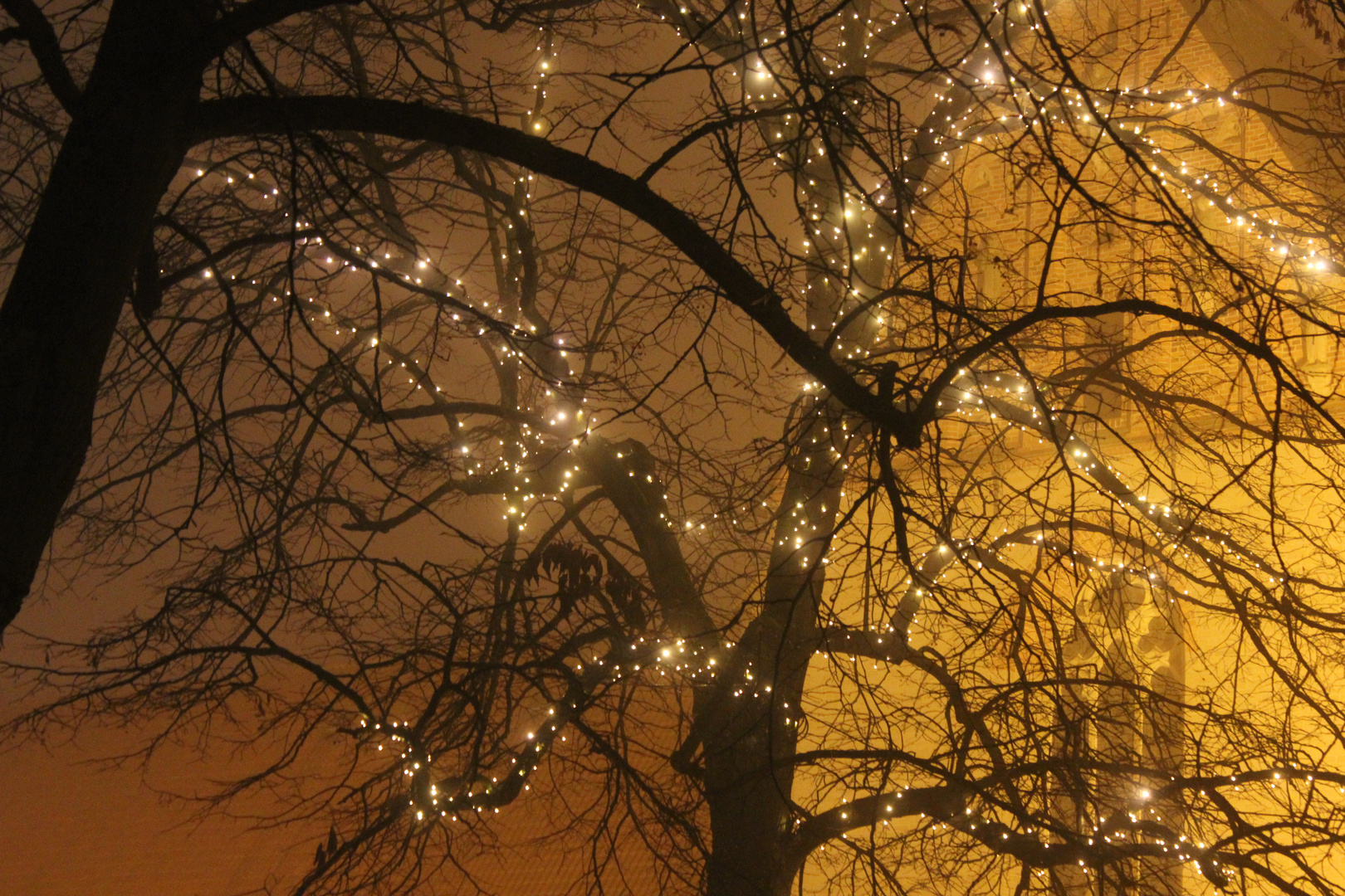 Glockenturm im Nebel