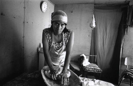 Gloria making bread