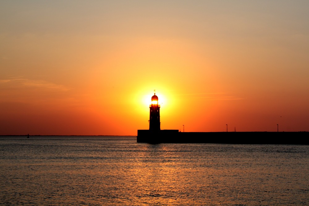 glowing lighthouse