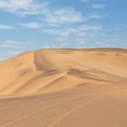 Glowing sand dunes in the Namib