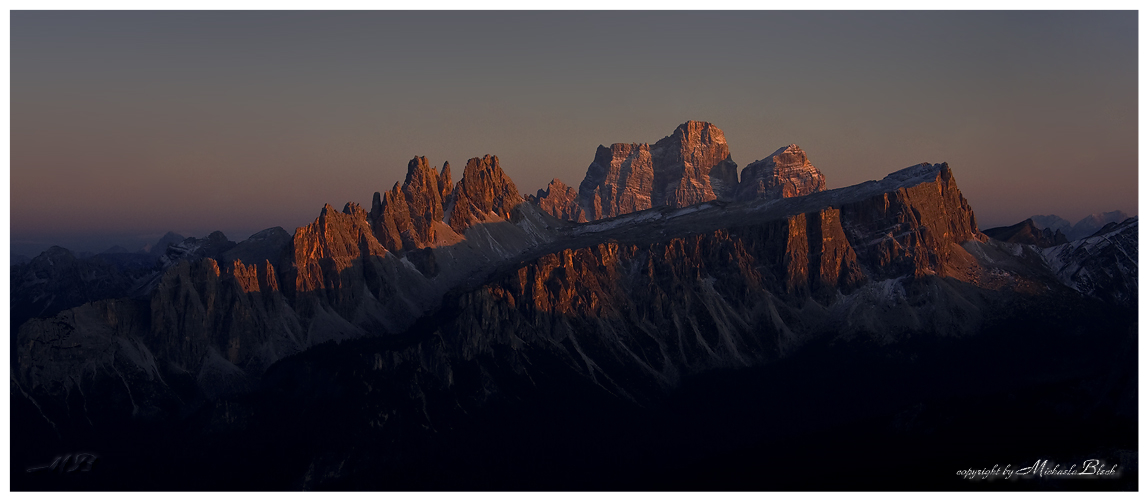 Glowing summits...