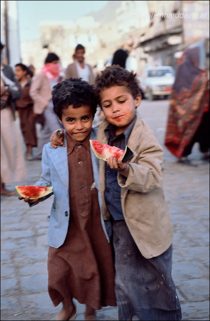 Glück aus der Melone, Sanaa, Jemen.