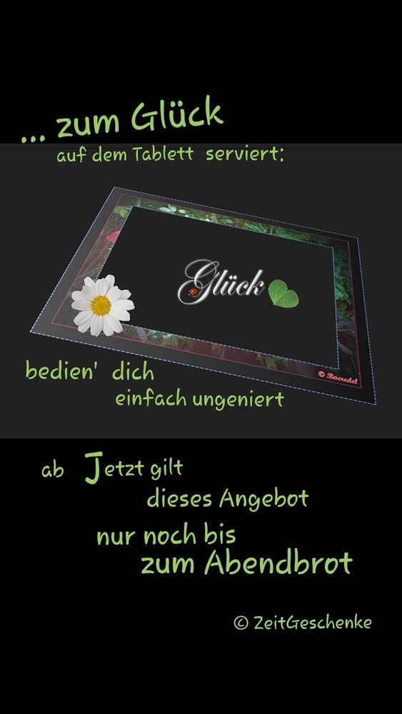 GLÜCK im Angebot... bis zum Abendbrot...