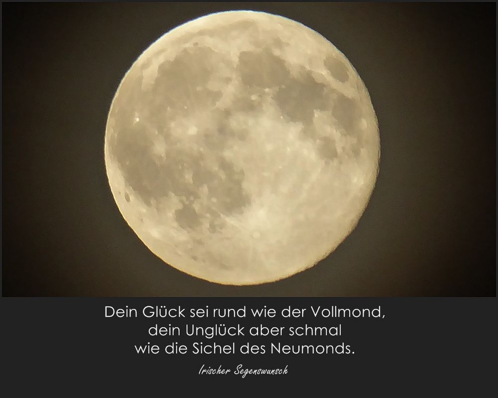 Glück rund wie der Vollmond Foto & Bild karten und kalender, karten