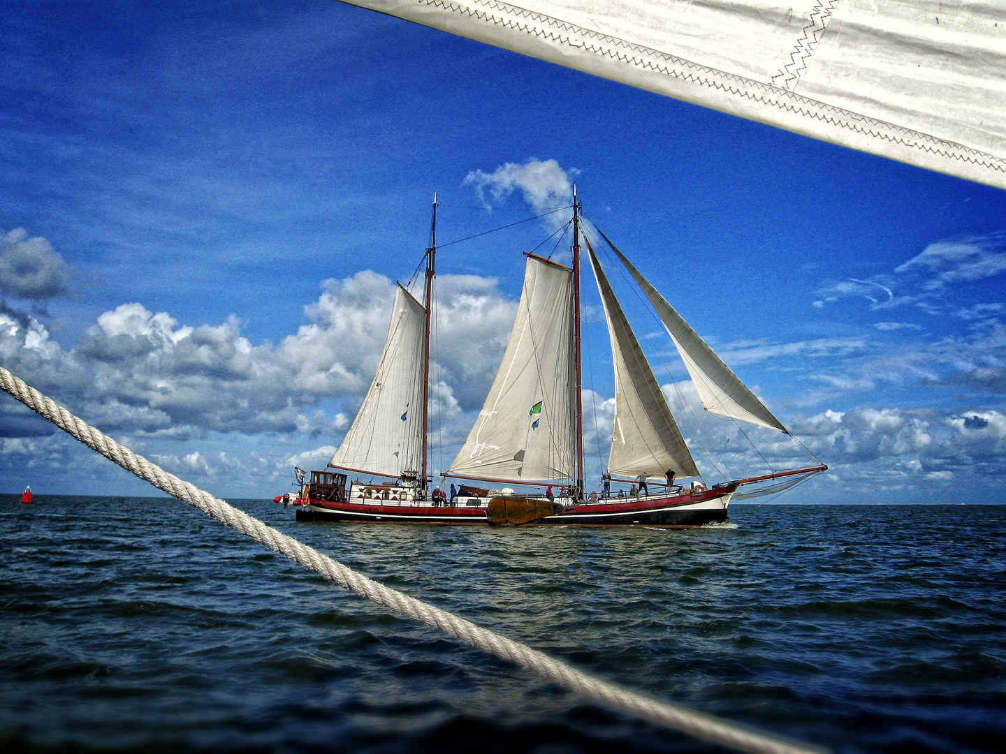 Glücklich im Wind