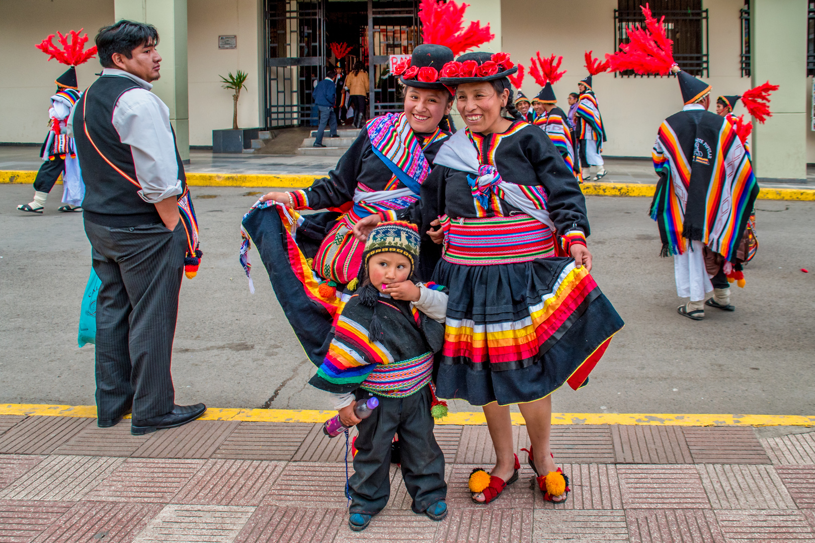 Glückliche Familie in Peru