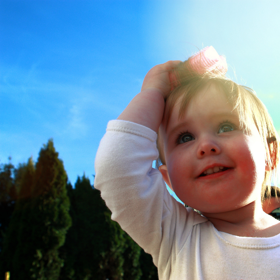 glückliche Kinderaugen