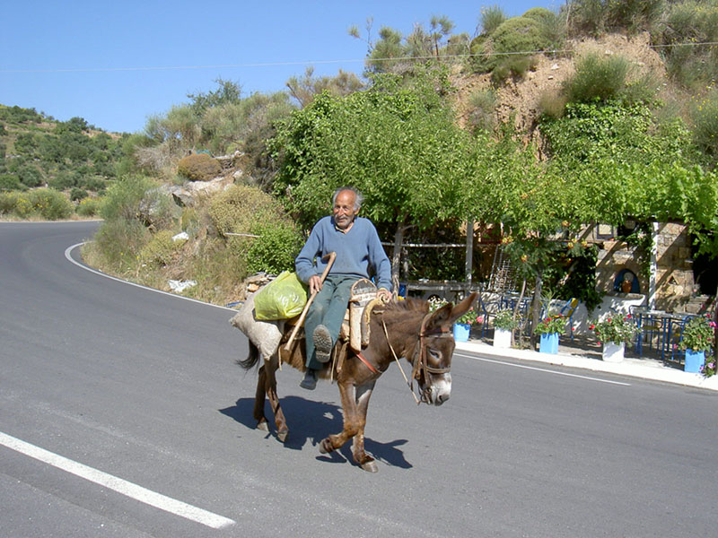 glückliche Menschen auf Kreta