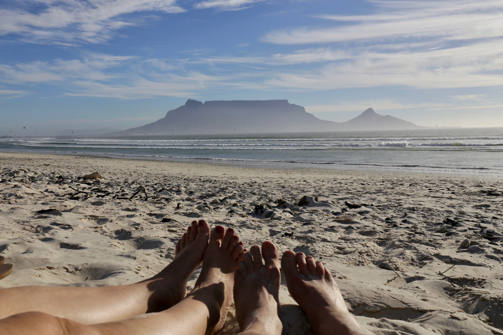 Glückselig am Bloubergstrand