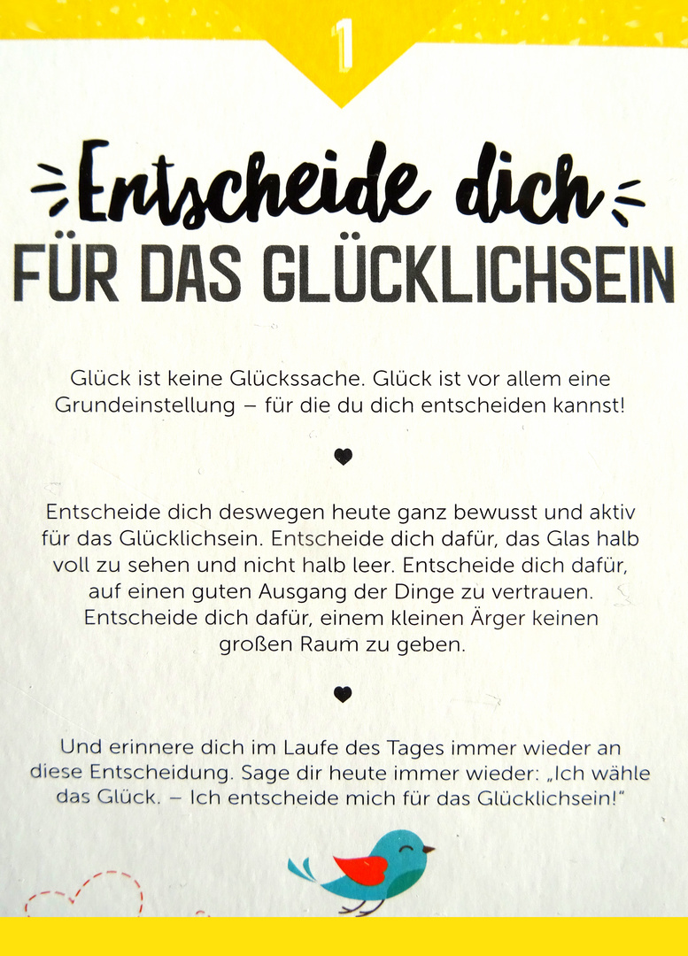 Glückskarte für den 1.