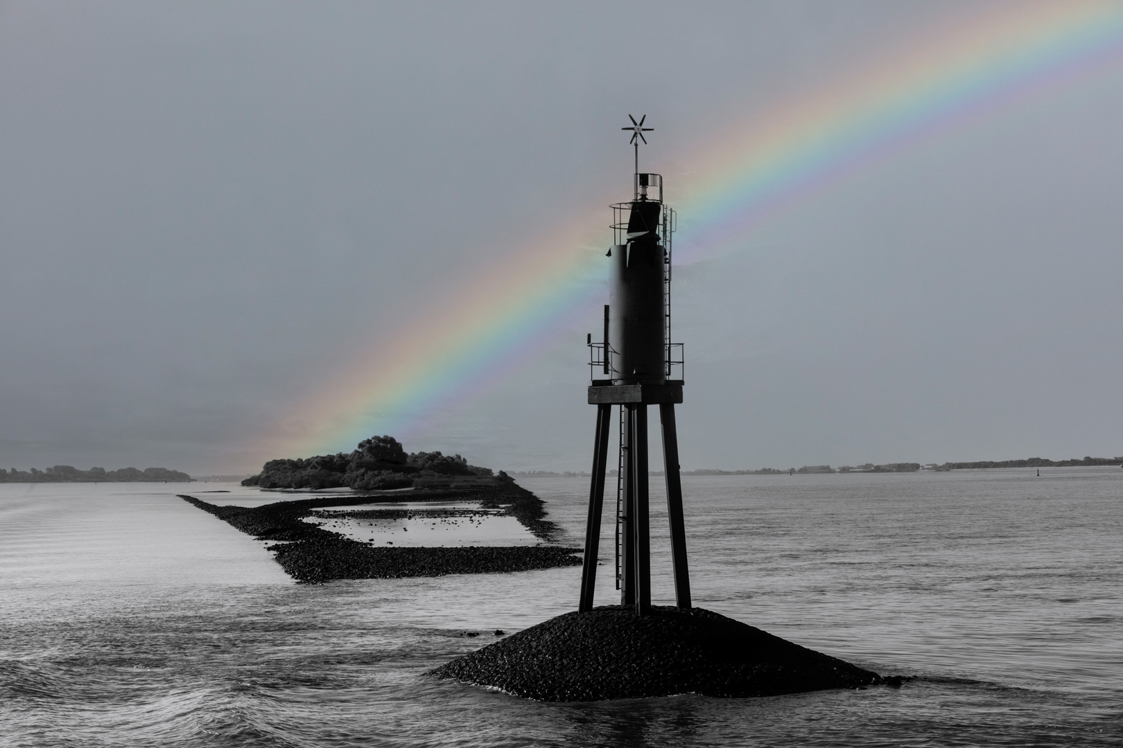 Glückstadt Elbe Regenbogen Sw