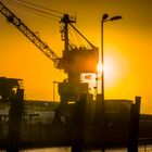 Glückstadt Harbor, sunset.