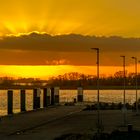 Glückstadt Harbor, sunset