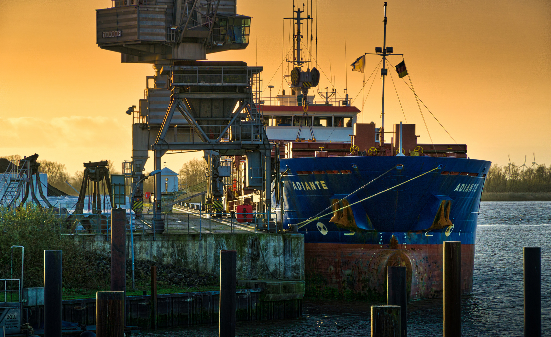 Glückstadt Harbor, sunset