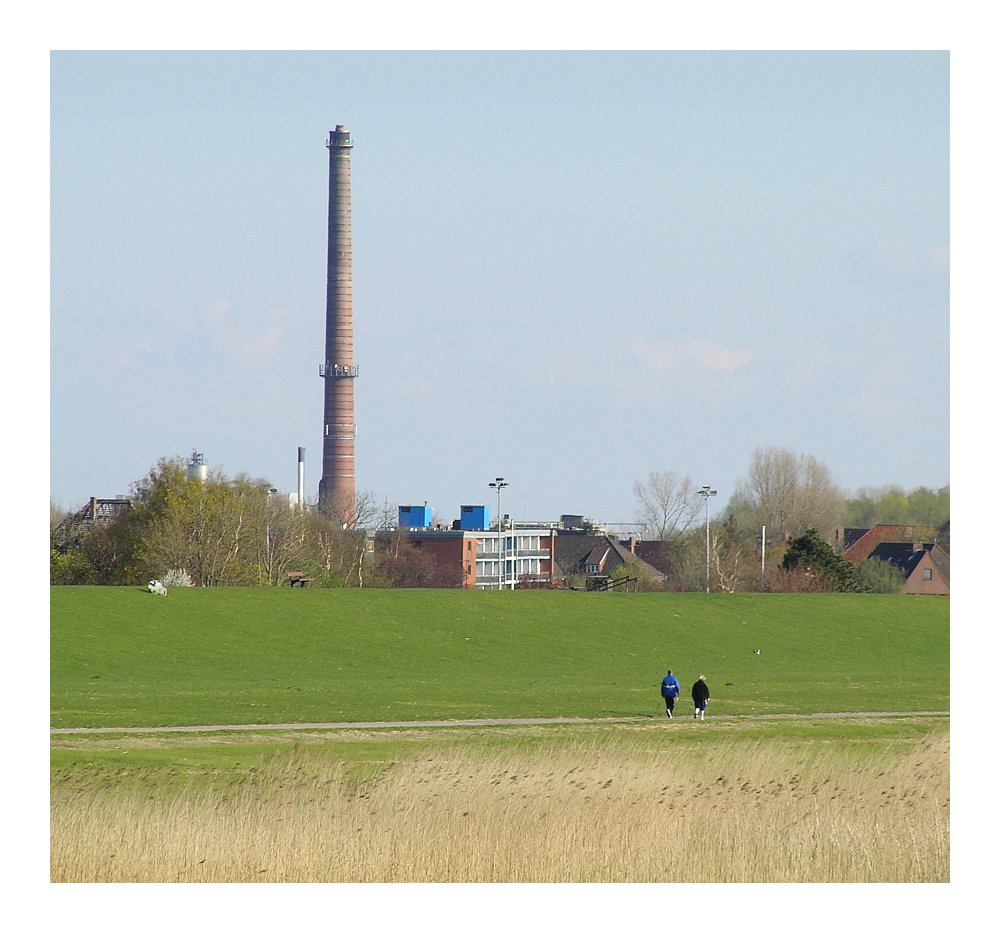 Glückstadt vor dem Deich