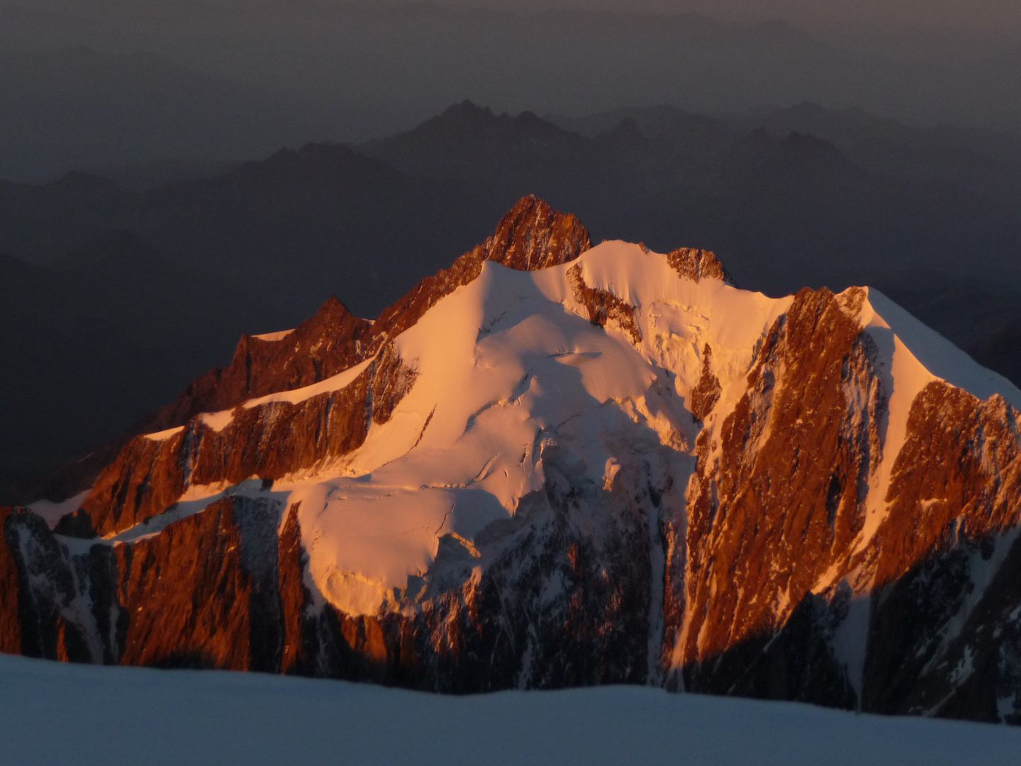 Glühen am Mont Blanc