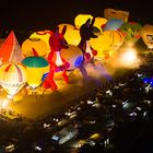 Glühende Ballone aus dem Luftschiff-Perspektive