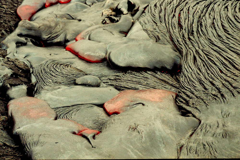 Glühende Lava Big Island Hawaii